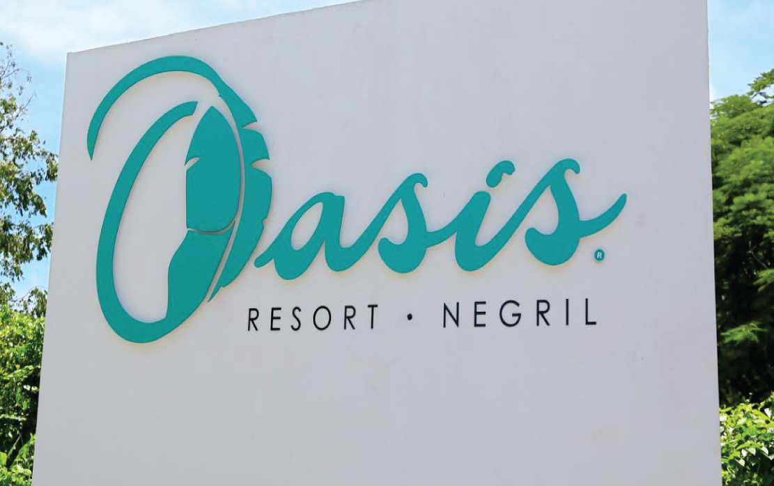 Oasis Resort entrance sign